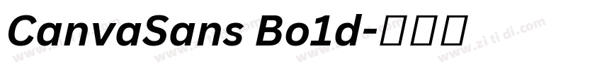 CanvaSans Bo1d字体转换